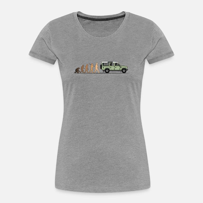 Defender Evolution 110 Couleur - T-shirt bio Premium Femme - gris chiné