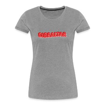 Geschenk für Gibraltar - Frauen Premium Bio T-Shirt - Grau meliert - Vorne - Mia (176cm)