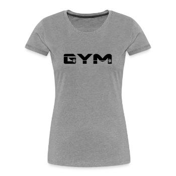 gym musculation - T-shirt bio Premium Femme - gris chiné - Devant - Mia (176cm)