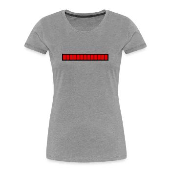 Rectangle loading bar Black Red (100%) - Women's Premium Organic T-Shirt - heather grey - Front - Mia (176cm)