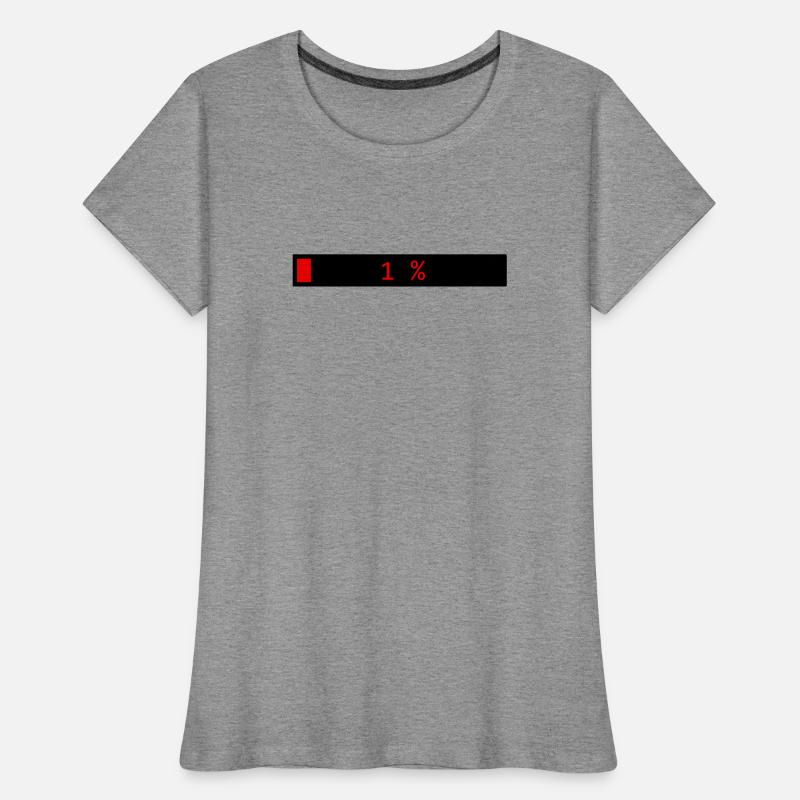 Rectangle loading bar Black Red 1% Women's Premium Organic T-Shirt