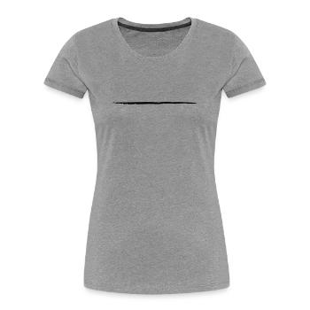 refroidir ligne coup de pinceau raye la ligne farb - Frauen Premium Bio T-Shirt - Grau meliert - Vorne - Mia (176cm)