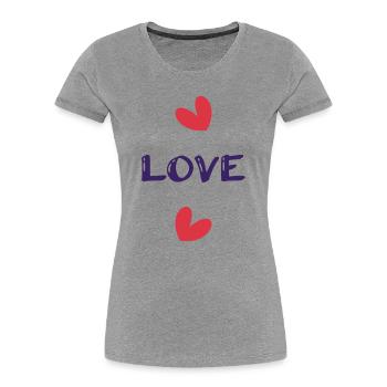 GERADE VERHEIRATET. Junggesellinnenabschied. VALENTINSTAG. PAAR - Frauen Premium Bio T-Shirt - Grau meliert - Vorne - Mia (176cm)