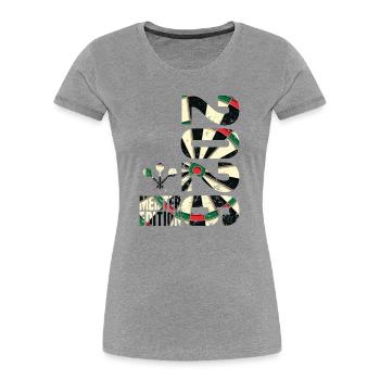 Darts Meister 2026, Kreisliga Shirt Dartboard - Frauen Premium Bio T-Shirt - Grau meliert - Vorne - Mia (176cm)