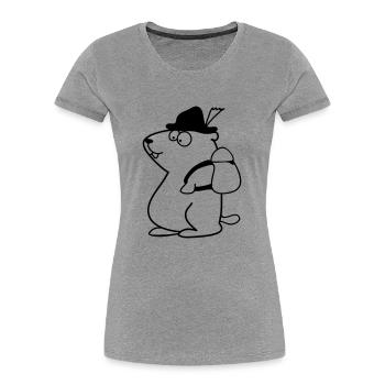 marmot - Women's Premium Organic T-Shirt - heather grey - Front - Mia (176cm)