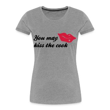 cuisine - T-shirt bio Premium Femme - gris chiné - Devant - Mia (176cm)