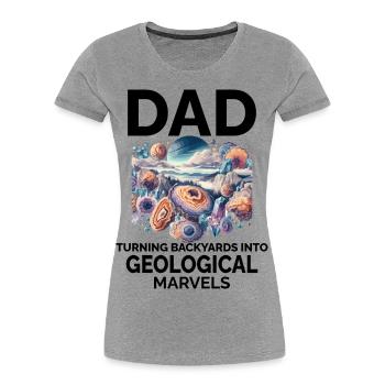 Fels Sammeln Papa Edelstein Sammler Geologe - Frauen Premium Bio T-Shirt - Grau meliert - Vorne - Mia (176cm)