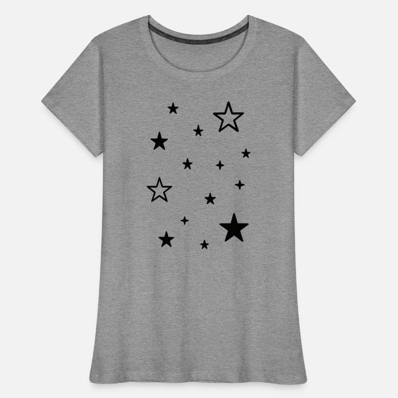 Star Scatter Pattern Design Women's Premium Organic T-Shirt