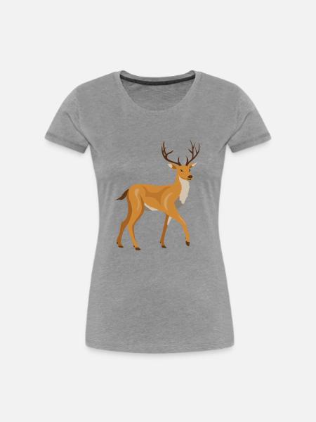 Wild - Frauen Premium Bio T-Shirt - Grau meliert