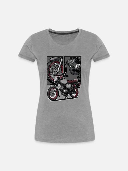 S51 (Tuning) // Illustration - Frauen Premium Bio T-Shirt - Grau meliert