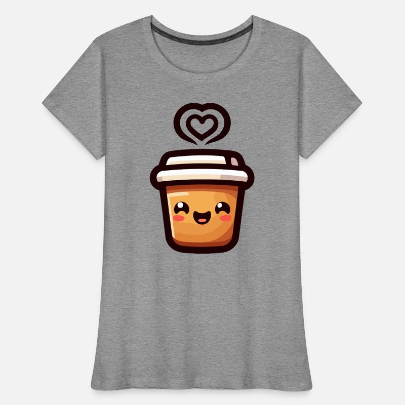Caffeine Cutie: The Joyful Java Women's Premium Organic T-Shirt
