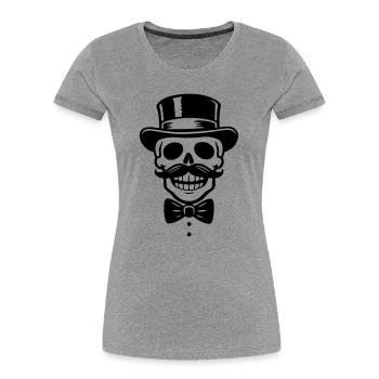 Bachelor Party Skeleton - Women's Premium Organic T-Shirt - heather grey - Front - Mia (176cm)