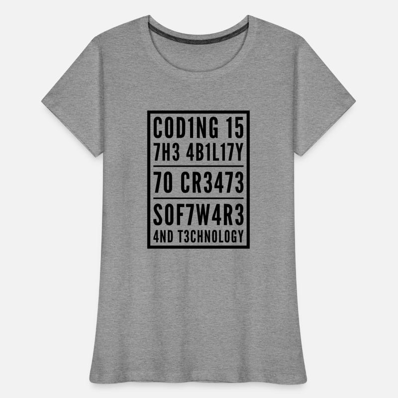 Programmation Coden L337 Leetspeak Saying T-shirt bio Premium Femme