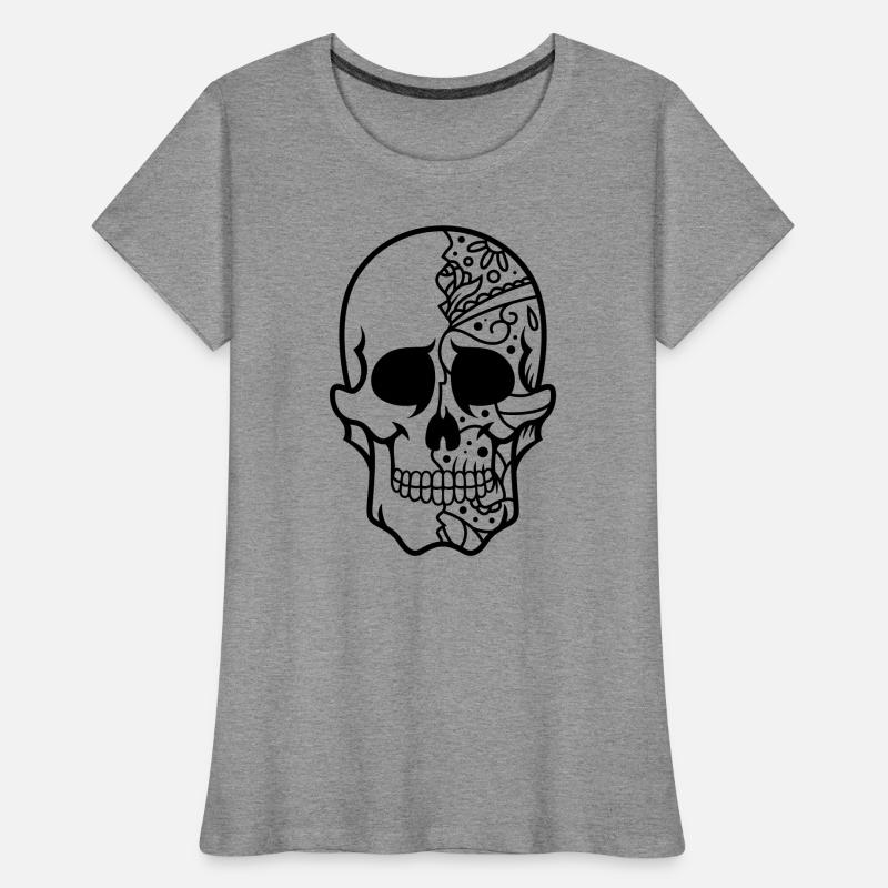 Schädel Frauen Premium Bio T-Shirt