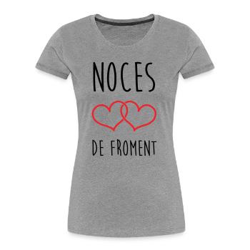 wheat wedding 3 years of marriage - Women's Premium Organic T-Shirt - heather grey - Front - Mia (176cm)