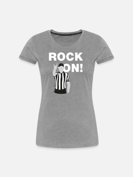 Rock On! - Frauen Premium Bio T-Shirt - Grau meliert
