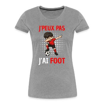 I Can't I Football Boys - Women's Premium Organic T-Shirt - heather grey - Front - Mia (176cm)
