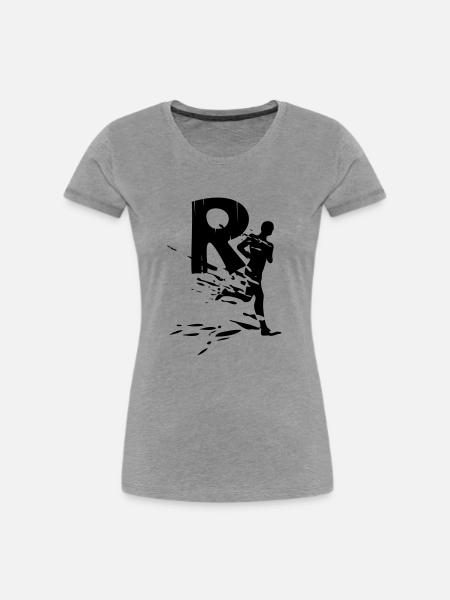 Rennsteiglauf - Frauen Premium Bio T-Shirt - Grau meliert