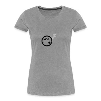 tired emoji - Frauen Premium Bio T-Shirt - Grau meliert - Vorne - Mia (176cm)