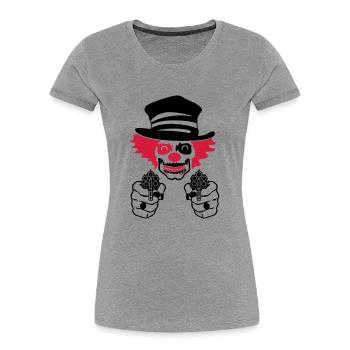 bad circus clown - Women's Premium Organic T-Shirt - heather grey - Front - Mia (176cm)