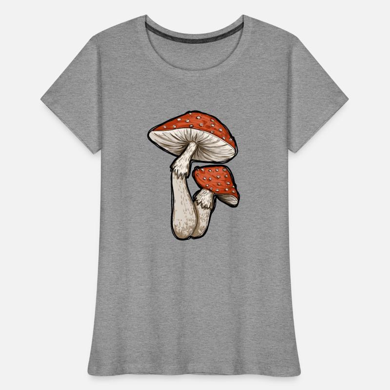 Toadstools Illustration T-shirt bio Premium Femme