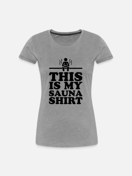 Sauna Wellness Spa - Frauen Premium Bio T-Shirt - Grau meliert