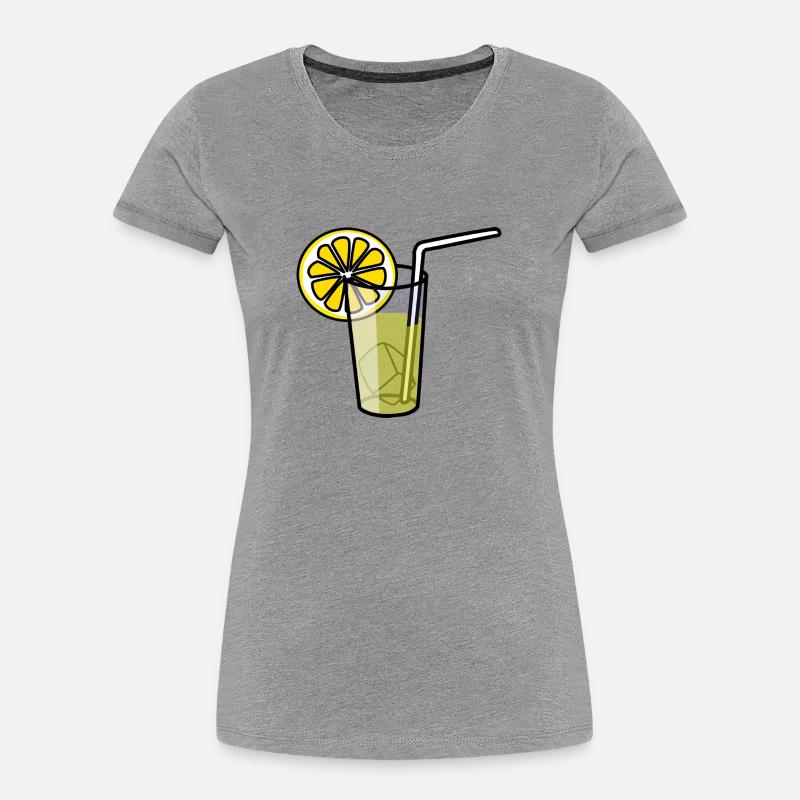 Lemonade - Frauen Premium Bio T-Shirt - Grau meliert