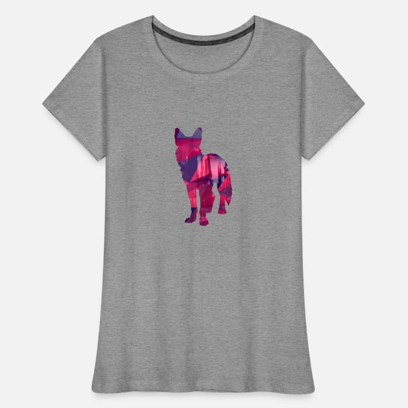 Dog low poly - Hunde Low Poly Design Frauen Premium Bio T-Shirt