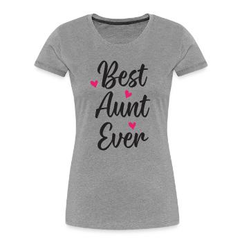 Beste Tante aller Zeiten - Frauen Premium Bio T-Shirt - Grau meliert - Vorne - Mia (176cm)