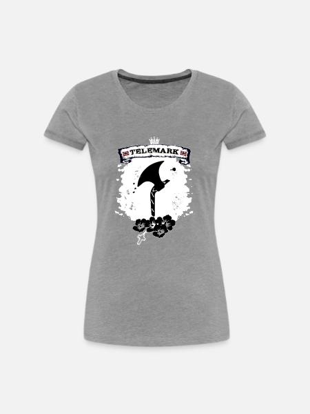 Telemark - Frauen Premium Bio T-Shirt - Grau meliert