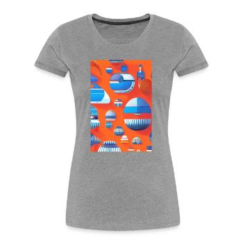Abstract art - Women's Premium Organic T-Shirt - heather grey - Front - Mia (176cm)