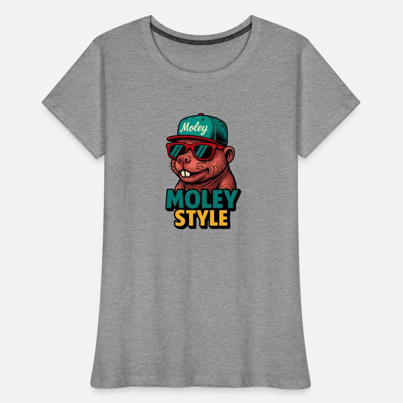 Moley Style Monkey Retro Cap Women's Premium Organic T-Shirt
