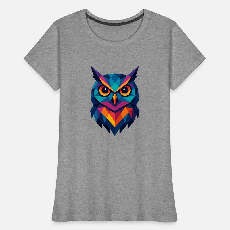 Eule | Eulenkopf Print Frauen Premium Bio T-Shirt