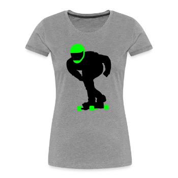 Longboard - Women's Premium Organic T-Shirt - heather grey - Front - Mia (176cm)