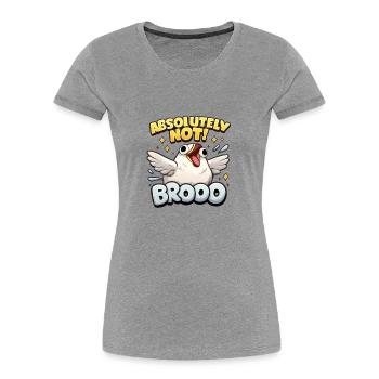 White Bird Meme - Women's Premium Organic T-Shirt - heather grey - Front - Mia (176cm)