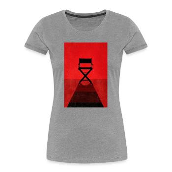 Red Spotlight Director Chair - Women's Premium Organic T-Shirt - heather grey - Front - Mia (176cm)