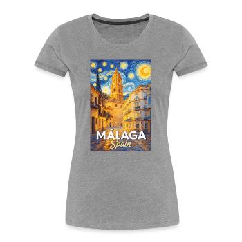 Málaga, Spain - Women's Premium Organic T-Shirt - heather grey - Front - Mia (176cm)