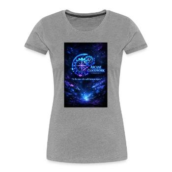 arcane_clockwork_poster_Neon_citate - Women's Premium Organic T-Shirt - heather grey - Front - Mia (176cm)