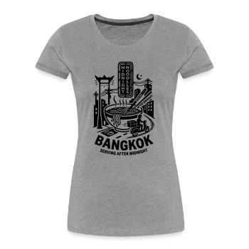 Bangkok Midnight Noodles - Women's Premium Organic T-Shirt - heather grey - Front - Mia (176cm)
