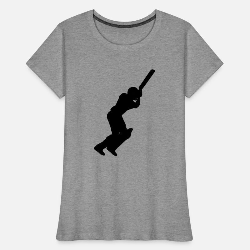 Cricket Player (Vector) T-shirt bio Premium Femme