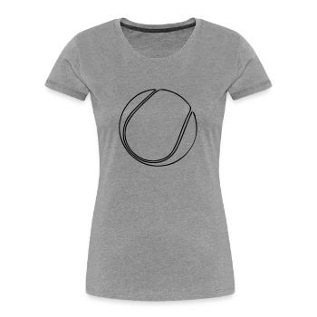 Tennisball - Frauen Premium Bio T-Shirt - Grau meliert - Vorne - Mia (176cm)