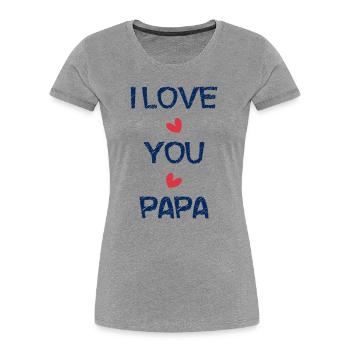 CHRISTMAS. YEAR. ANNIVERSARY. RETIREMENT. DAD. MAMAM. - Women's Premium Organic T-Shirt - heather grey - Front - Mia (176cm)