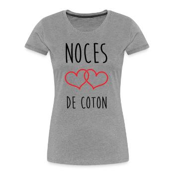 Cotton Wedding 1 Year Wedding - Women's Premium Organic T-Shirt - heather grey - Front - Mia (176cm)