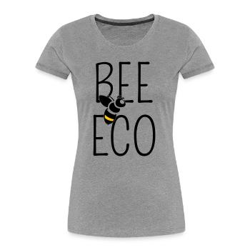 Bee Committed to Organic Transition - Women's Premium Organic T-Shirt - heather grey - Front - Mia (176cm)