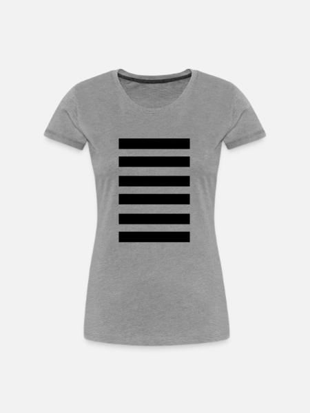 zebrastreifen - Frauen Premium Bio T-Shirt - Grau meliert