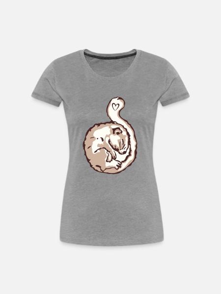 Haselmaus - Frauen Premium Bio T-Shirt - Grau meliert