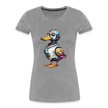 Robot Animal / AI / Mechanized Animals / Comic - Women's Premium Organic T-Shirt - heather grey - Front - Mia (176cm)