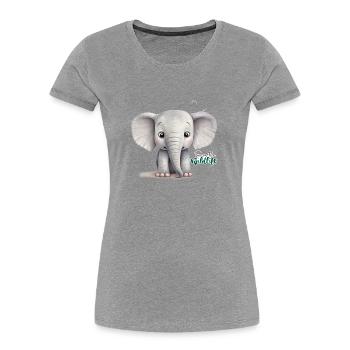 Save the wildlife !! - Women's Premium Organic T-Shirt - heather grey - Front - Mia (176cm)