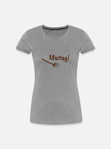 Pferd - Frauen Premium Bio T-Shirt - Grau meliert