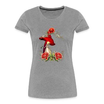 Niedliche Fee - Frauen Premium Bio T-Shirt - Grau meliert - Vorne - Mia (176cm)